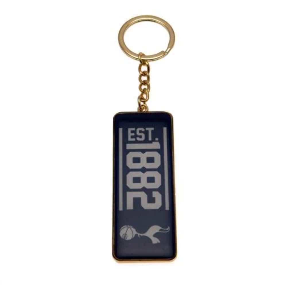 Tottenham Hotspur Blue F.c. Keyring Est Official Merchandise