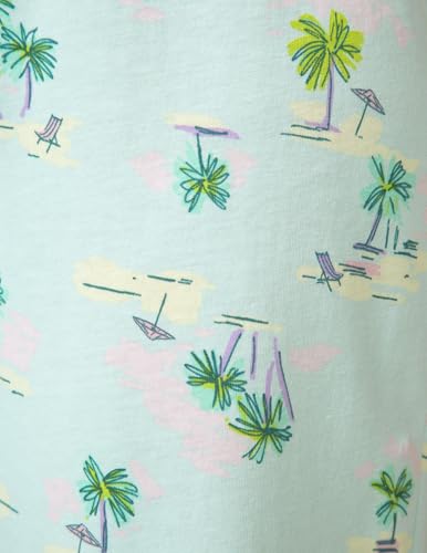Image of HUE Women's Summer Vacation Pajama Separates, Soft, Whimsical Print Pjs with Tropical Beach Themes, Flip Flops, Cocktails