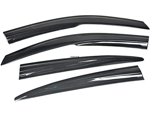 Vxmotor For 2013-2017 Honda Accord 4Dr Sedan - Smoke Tinted Side Window Visors Deflectors #TOP1