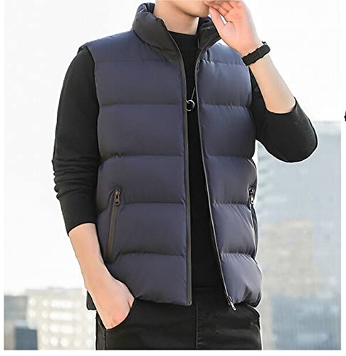 Jaquetas Acolchoadas De Algodão Colete Para Homens, Colar De Gola Acolchoada De Inverno Com Calda