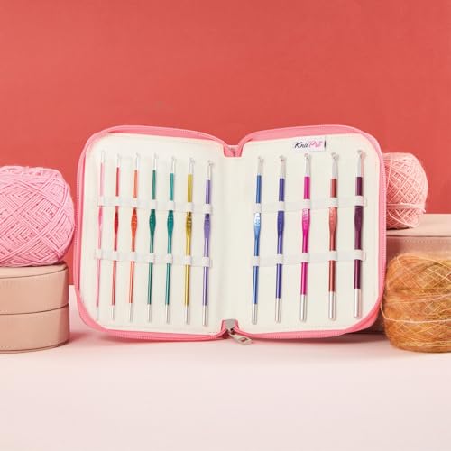 Crochets Zing KnitPro coffret de 12 pièces à extrémité unique colorées - 7