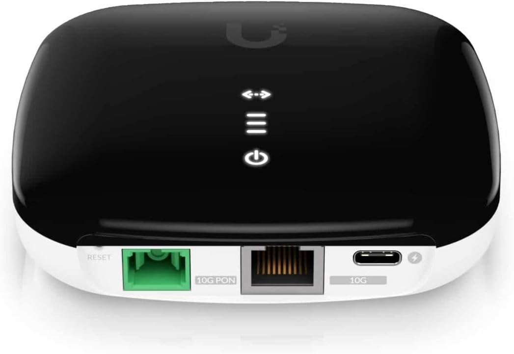 UBIQUITI UISP Fiber XGS, Optical Network Can Deliver 10 Gbps Uplink/Downlink Speeds Over Distances Up to 20 km, (1) XGS-PON Port