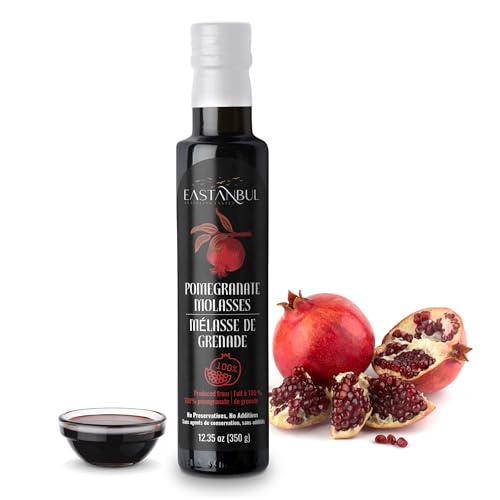 Eastanbul Pomegranate Molasses 350g No Added Sugar Mediterranean Pomegranate Syrup Nar Eksisi Sweet and Sour Sauce Natural Concentrate Vegan Sauce Paste Salad Dressing No Additives