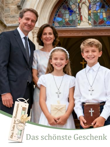 Kommunion Geschenke für Mädchen Junge, Geldgeschenk kommunion Verpackung mit Trockenblumen & Reagenzglas, Geschenke zur Erstkommunion, Kleine Kommunionsgeschenk
