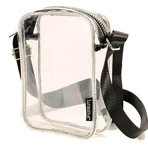 FYDELITY - Crossbody-Schulter-Hüfttasche, Herren, Damen, Hüft-Festival, Seitentragetasche, crystal clear, Einheitsgröße Cover