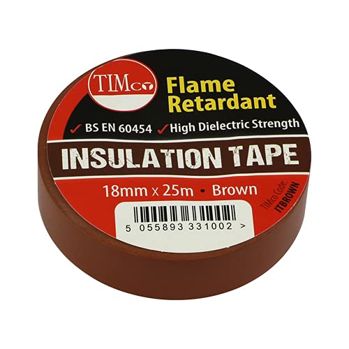 TIMco ITBROWN PVC Insulation Tape-25m x 18mm-Brown