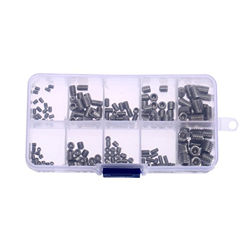 Kit 200pcs acciaio inox Hex grani di Allen Testa
