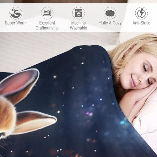 Couverture flannel lapin chaud contre le froid sur votre chaise