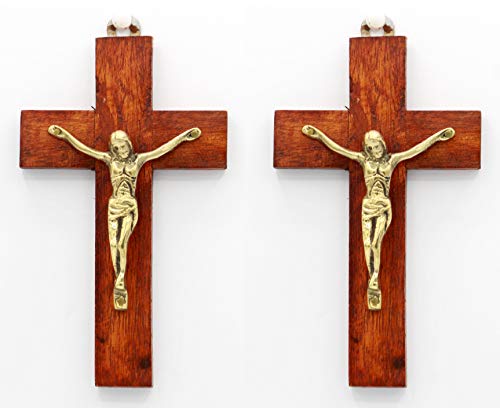 6 Inches Wall Mounted INRI Jesus Christ Wall Crucifix Cross Home Chapel Decoration