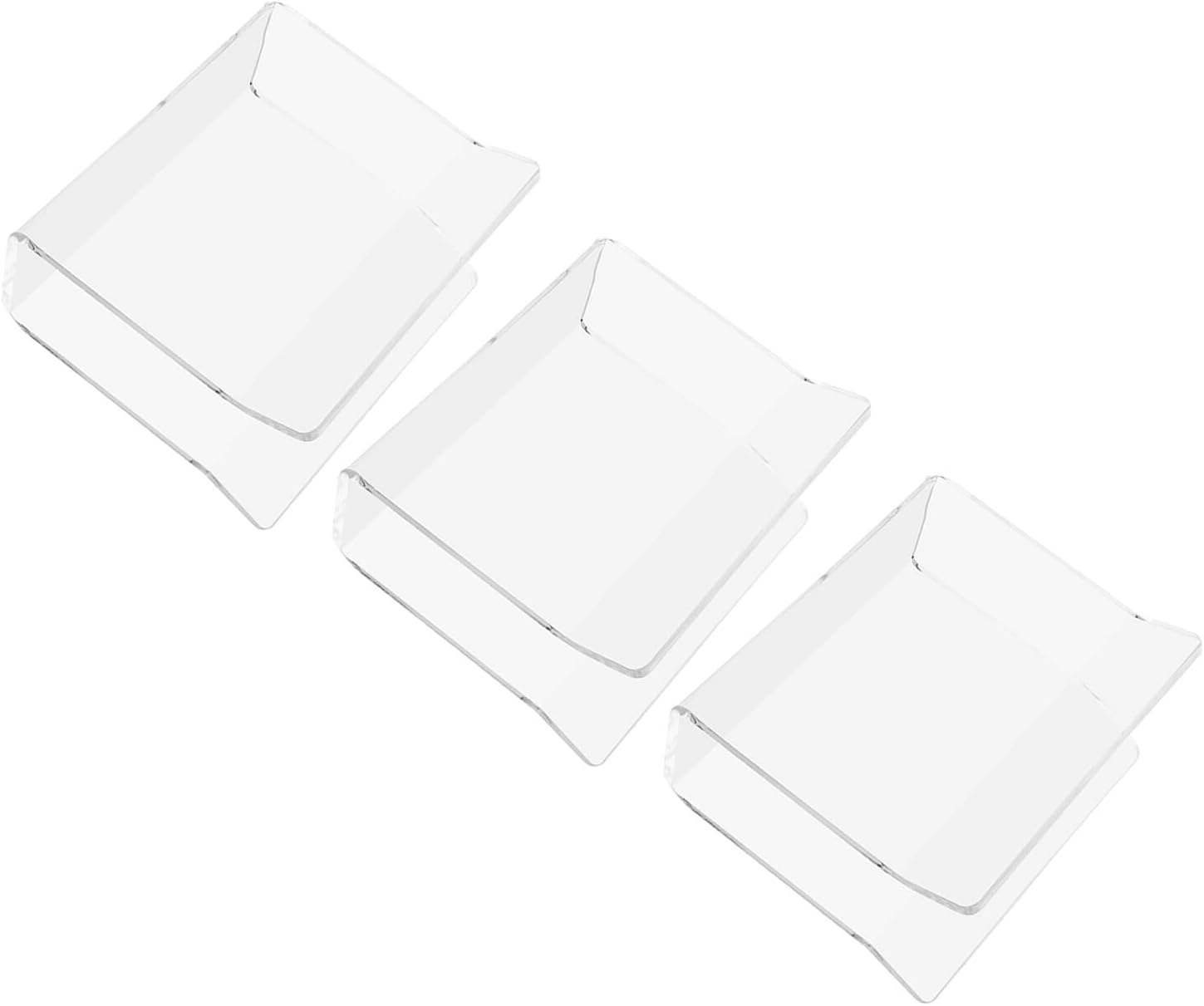 Mipcase 3pcs Acrylic Napkin Dispenser Set, Countertop Tissue Holder for Kitchen and Dining Table, Serviette Holder for Bathroom and Restaurant Use