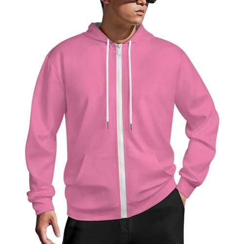 Hoodies for Men Long-Sleeve Zip Up Sweatshirts With Pockets Casual Outfits Hooded Jacket