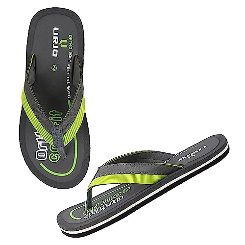 Image of URJO LM 105 Men's Slippers /FlipFlops Lightweight Super Flexible Arch Support Durable Anti Skid & Stylish Dailywear Slippers /FlipFlops for Men
