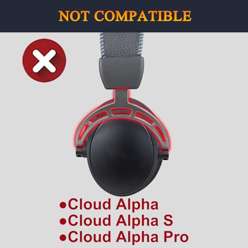 Image of SOULWIT Lambskin Earpads for HyperX Cloud (2 /3 /3S /1 /Pro) - Black | Also for Cloud (Flight /Flight2 /Stinger /Stinger2 /Stinger 2 Core /Core), CloudX (Stinger /Flight) Headset