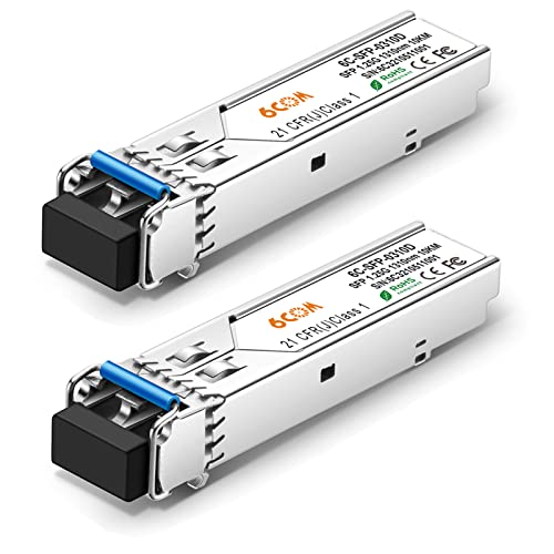 Image of 2Pack 1.25G SFP Transceiver 1000BASE-LX, 1310nm SMF Module, up to 10km, Compatible for Cisco GLC-LH-SMD, Ubiquiti, Netgear, D-Link, Supermicro, Mikrotik