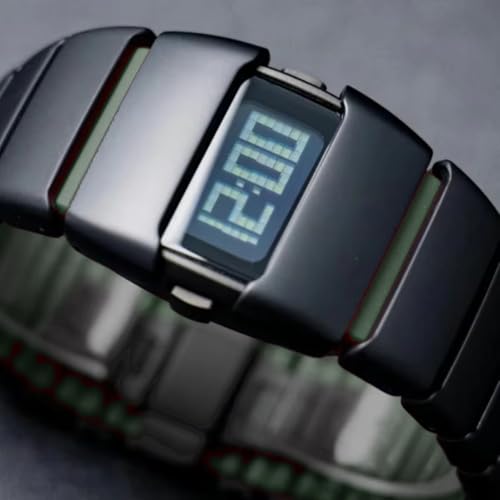 Image of ON TIME OCTUS Unisex Retro Digital Watch | Futuristic Link Strap | LED Display Wristwatch for Men, Women