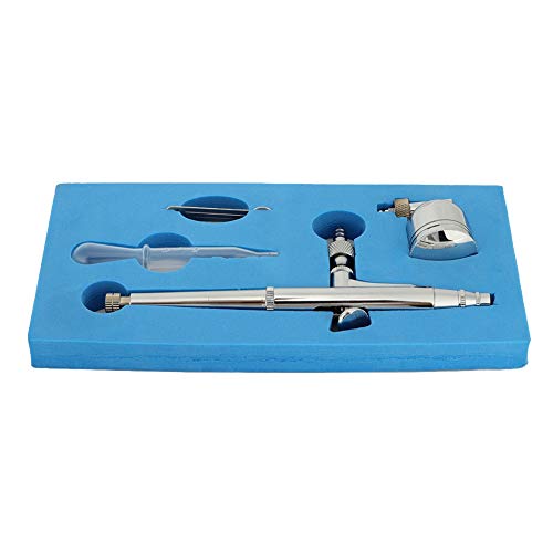 Gravité, Kit de système d'aérographe Durable 14,5 * 6,5 cm double avec cuivre pour la décoration d'art de peinture de corps de visage