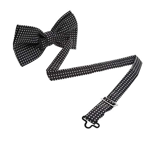WELROG Child Kids Suspender Bowtie Sets - Y Shape Adjustable Suspender with Silk Bowties Gift Idea for Boys and Girls (Navy blue&white dot + navy blue wave point bow tie, 24 inch (7 month - 3 years)) - Thumbnail 7