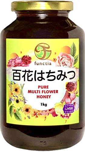 functia タイ産『純粋』百花はちみつ 1kg 大瓶｢ライチー＆ロンガンの濃厚コクうま｣Pure Multi Flower Honey 1kg