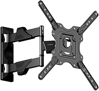 Invision TV Wall Bracket Mount for 22 24 28 32 34 40 43 50 Inch TV & Monitors VESA 100x100 to 400x400 Ultra Slim Tilt Swivel and Extends for 4K LED HDR Flat & Curved Screens - Max Load 27.2kg (EV400)