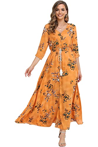 Image of Casual Summer Dresses for Women 2026 Maxi Dress Flowy Bohemian Beach Party