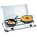 KEMPER – Hornillo de gas portátil 2 fuegos 2600 W, color blanco lacado