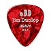 Dunlop Classic Celluloid Red Pearloid Guitar Picks, Heavy, 12 Pack