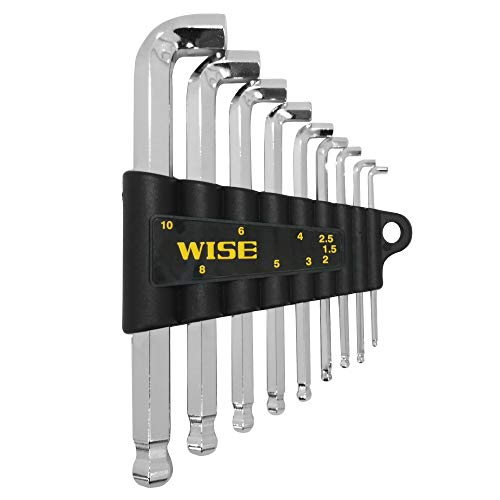 Fujiya WISE TOOLs, SBGTS-900 Ball-Point Hex Key Wrench (Short neck type/Short)(Set items: 1.5, 2.0, 2.5, 3.0, 4.0, 5.0, 6.0, 8.0, 10.0mm)