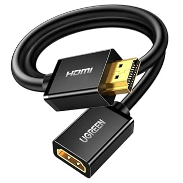 UGREEN Cabo de extensão HDMI Extensor HDMI 4K Cabo adaptador macho para fêmea de 1,5 pés compatível com Roku TV Stick PS5 PS4 Xbox Laptop PC Nintendo Switch Blu Ray Player Google Chromecast Wi