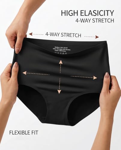 MISSWHO No Show High Waisted Seamless Womens Underwear Comfortable Panties Full Coverage S - image 2