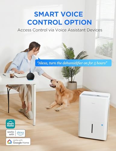 Midea Dehumidifier for Basement, Energy Star, WiFi Enabled, 22 Pint DOE - 3