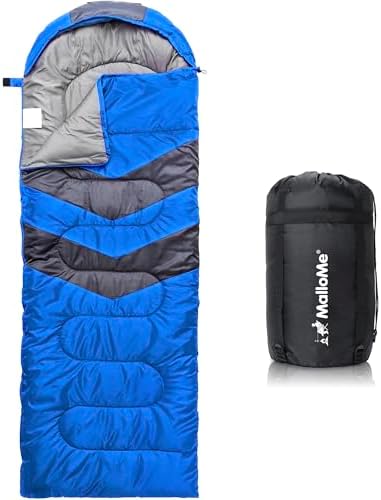 MalloMe Schlafsack Outdoor - Schlafsack Erwachsene und Kinder - Schlafsacke Winter, Schlafsäcke, Camping Sleeping Bag, Deckenschlafsack - Winterschlafsack - Leicht, Tragbar, Warm,