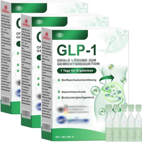 3 Stück AAFQ GLP-1 Orale Lósung, Professional Glp-1 orale flüssigkeit, AAFQ GLP-1 Tropfen, GLP-1 Peptid Komplex Serum, Natürliche pflanzlichen Extrakten 30ML (3 Stück)
