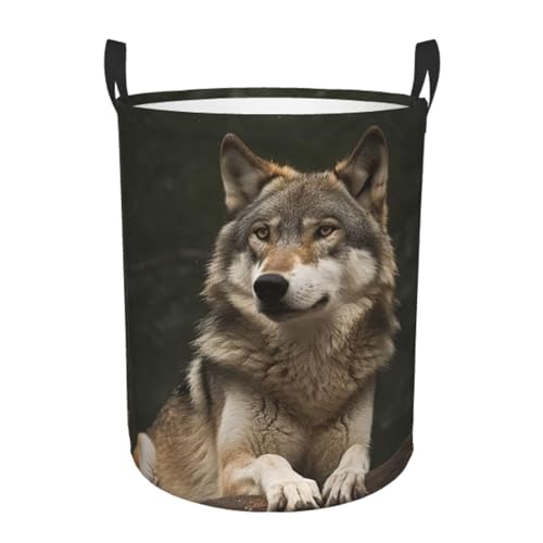 Panier à linge imperméable pliable gris grand format avec poignées