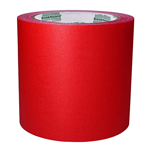 Bookguard 4 Inch Premium Bookbinding Repair Cloth Tape, 15 Yard Roll, Red #TOP22