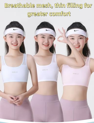 Training Bras for Girls 8-10 Years,Teens 10-14 Cotton Bra,No Pads Bras Lightweight,Wireless Begaining Bra, Teen Girl Clothes (US, Alpha, Small, Regular, Mixed Color A)4