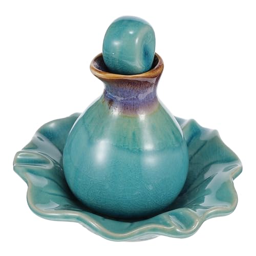 FRCOLOR 1 Juego Juego de ollas de Aceite Esencial Bandeja de Aceite Esencial decoración de la Bandeja decoración Vintage Botella de cerámica pequeña Botella de Porcelana Antiguo
