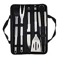 SDVantage BBQ Accessories Tools Set-5 Pcs Includes Stainless Steel Roasting Fork Roasting Shovel Roasting Clip Oil Brush, Grilling Accessories Kit for Home BBQ, Camping, Kitchen