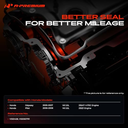 A-Premium Engine Valve Cover Gasket Set Compatible with Honda Odyssey 2005-2007, Pilot 2006-2008, V6 3.5L