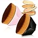 Produktbild Foundation Pinsel,Kozylife Make Up Pinsel Kabuki Flat Top Gesicht Pinsel Groove Design Blush Pinsel zum Flüssigkeit,Isolationsflüssigkeit, Concealer Premium,Creme(Schwarz +Pinke)