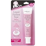 Hollywood Fashion Secrets Liquid Fashion Tape – Mini Roll On Body Adhesive, Fashion Glue for Skin and Clothes, Invisible Hold, 1 fl oz