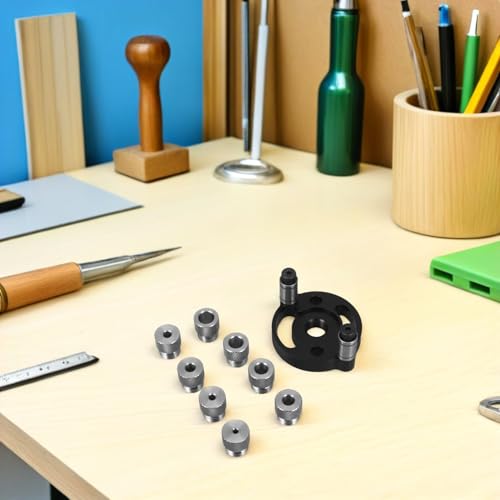 Guide de perçage bois précis vertical avec bagues inox pour gabarit d'assemblage