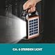 EASYmaxx Solar-Generator Kit 4500mAh | 2 Auflademodi: Solarpanel oder USB | Zum Aufladen von Handy, Powerbank, u.v.m. | Integriertes FM-Radio und Lautsprecher inkl. [Schwarz/Orange]