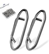 FishTrip Fishing Clips Power Clip - 50pcs Quick Change Connector Link Split Rings Snaps Saltwater...