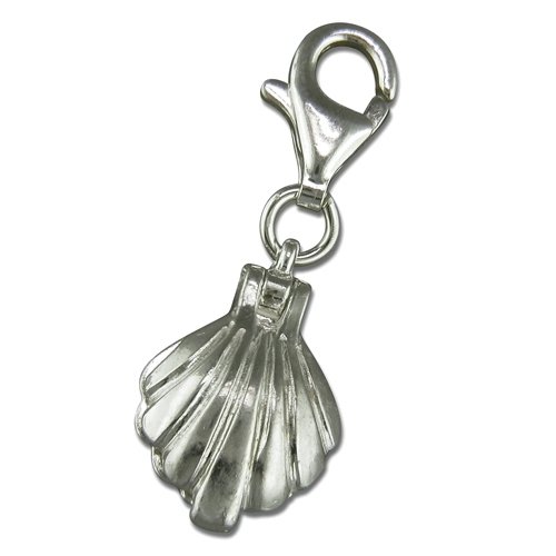Designer Inspirations Boutique &reg;White Pearl & Opening Oyster Sterling Silver Clip-On Charm - For Thomas Sabo Style Charm Bracelets