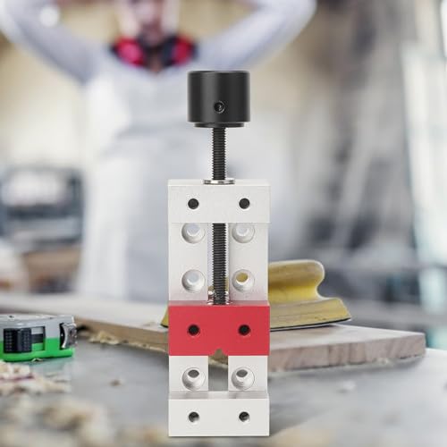 TIKATARER Mini Aluminum Alloy 50mm Clamping Work Bench Vice, Table Vice with Screw Accessories for Crafting and Repair Tasks - Image 3