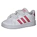 Adidas Grand Court I, Scarpe da Ginnastica Unisex-Bambini, Ftwr White Real Pink S18 Ftwr White, 19 EU