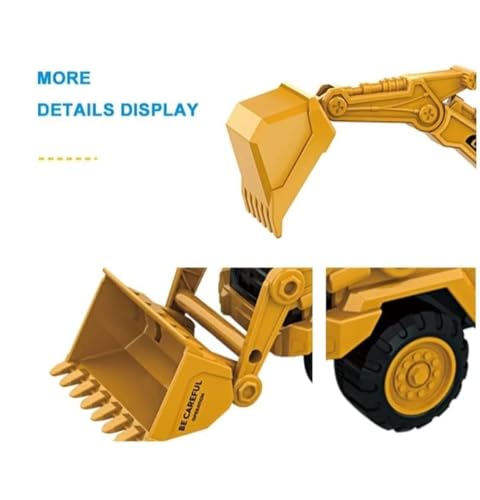 Image of Unbreakable Construction Vehicles for Kids Pretend Play Toy Trucks Bulldozer Play Set Building Vehicles Set for Kids 3-14 Years Excavator (168-62B) - Multicolor