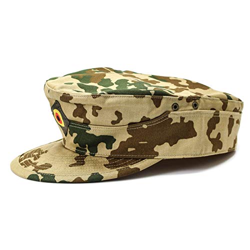 Genuine Brand German Army Cap Desert Tropical Camouflage Field Original Military Issue hat (XLarge)