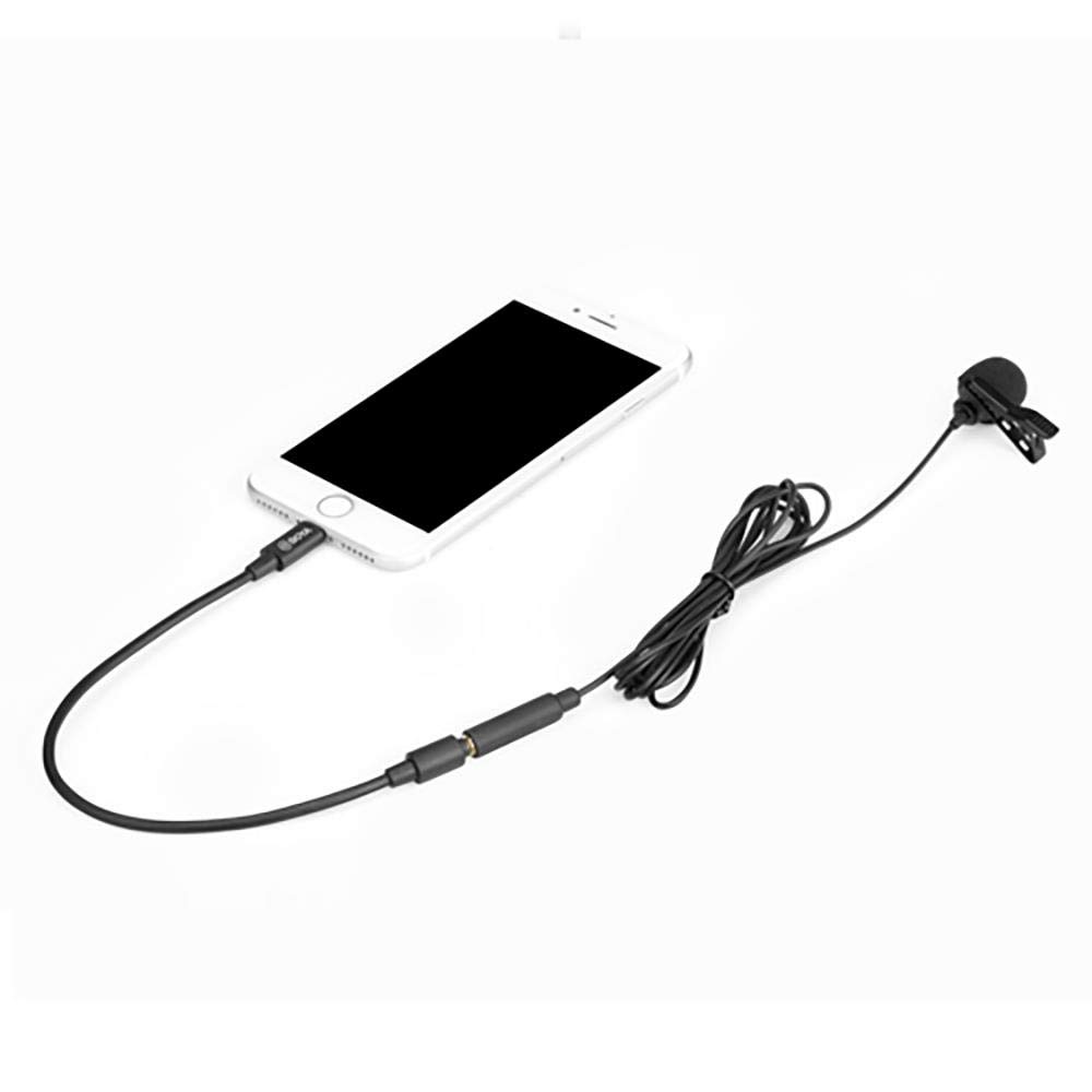 Boya by-M2 - Lavalier per microfono, compatibile con iOS, colore: Nero