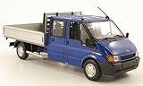 Maßstab : 1:43 Ford Transit DoKa-Pritsche, blau, 2000, Modellauto, Fertigmodell, Minichamps 1:43